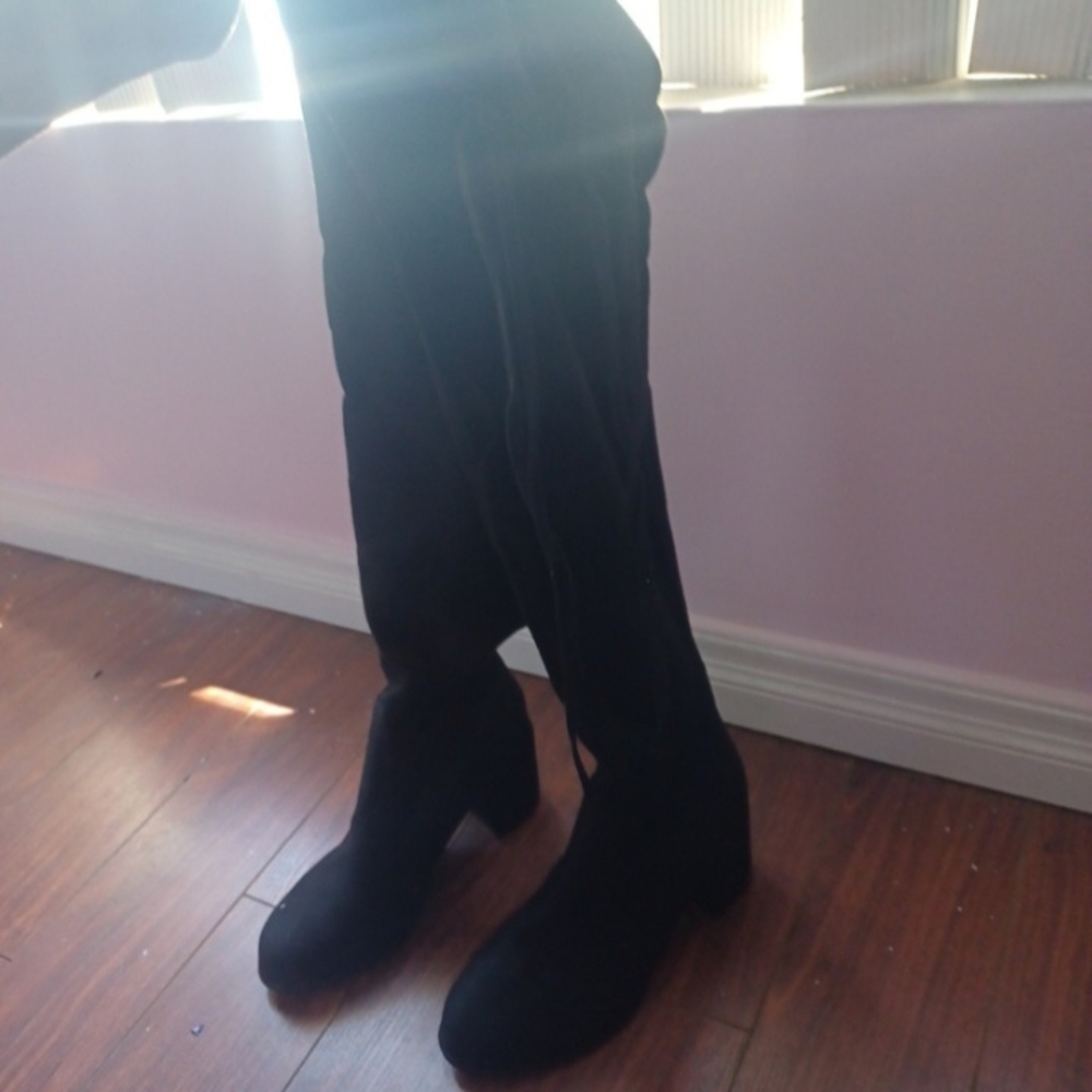 Macy's Black Over the Knee Boots